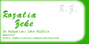 rozalia zeke business card